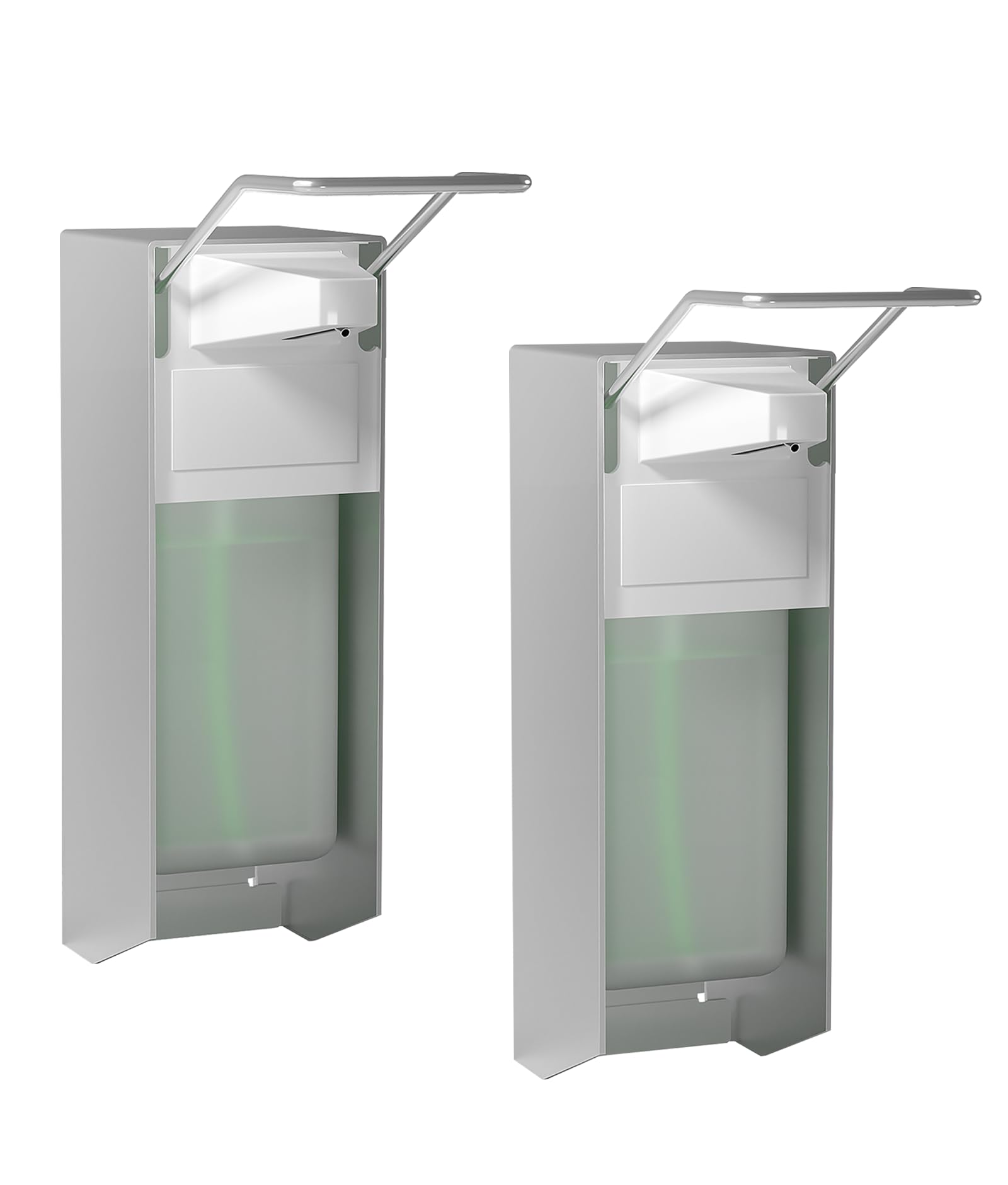 Seifenspender 2er-Set – Glas mit Edelstahlpumpe