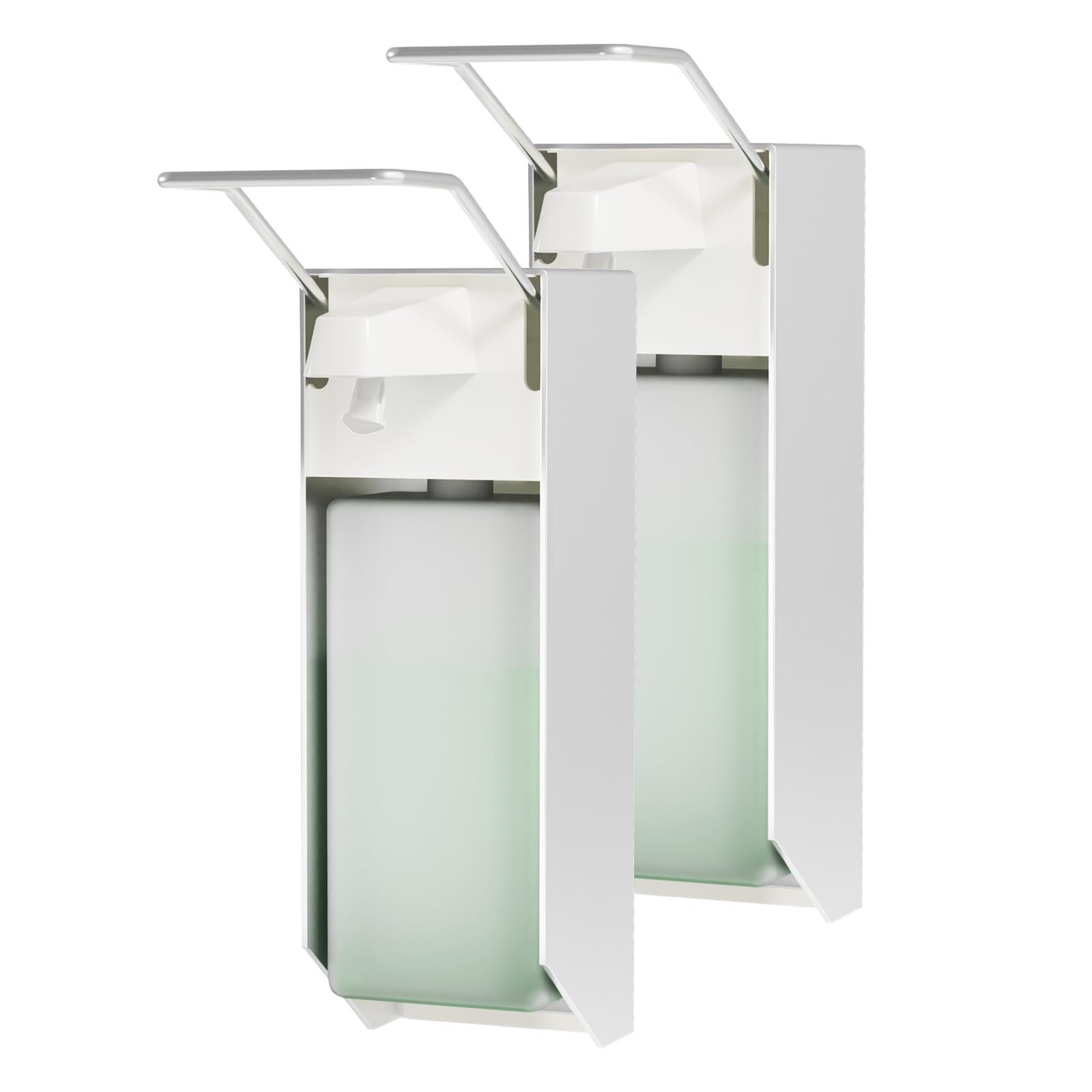 Seifenspender 2er-Set – Glas mit Edelstahlpumpe